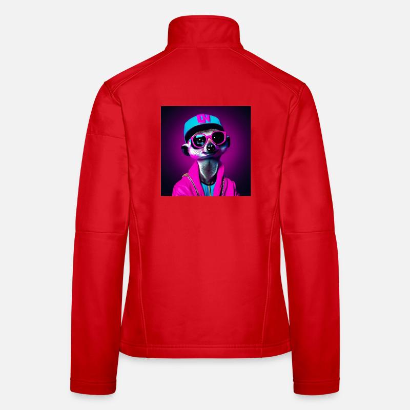 Erdmännchen, Erdmännchen Humor, lustiges Erdmännchen - Frauen Softshelljacke - Rot