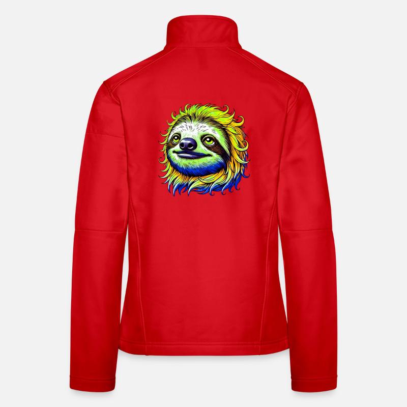 Faultier - Frauen Softshelljacke - Rot