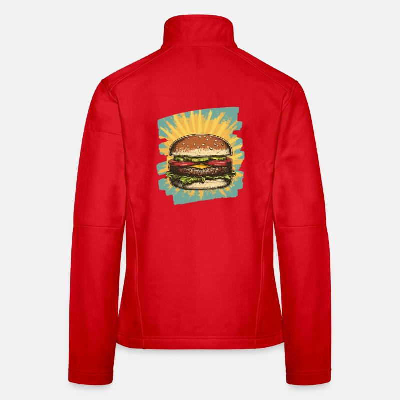 Burger Retro Women's Softshell Jacket