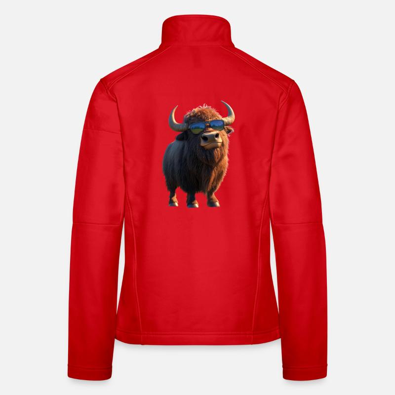 Bison, Bison, Bovins sauvages, Bison, Bison d’Amérique Veste en tissu softshell Femme