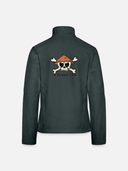 Un logo de Pirates Life - Veste en tissu softshell Femme - rouge - Dos