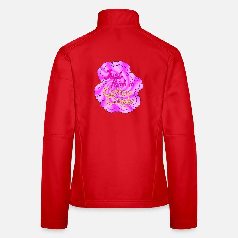 Cotton Candy Thinking swirl Women's Softshell Jacket