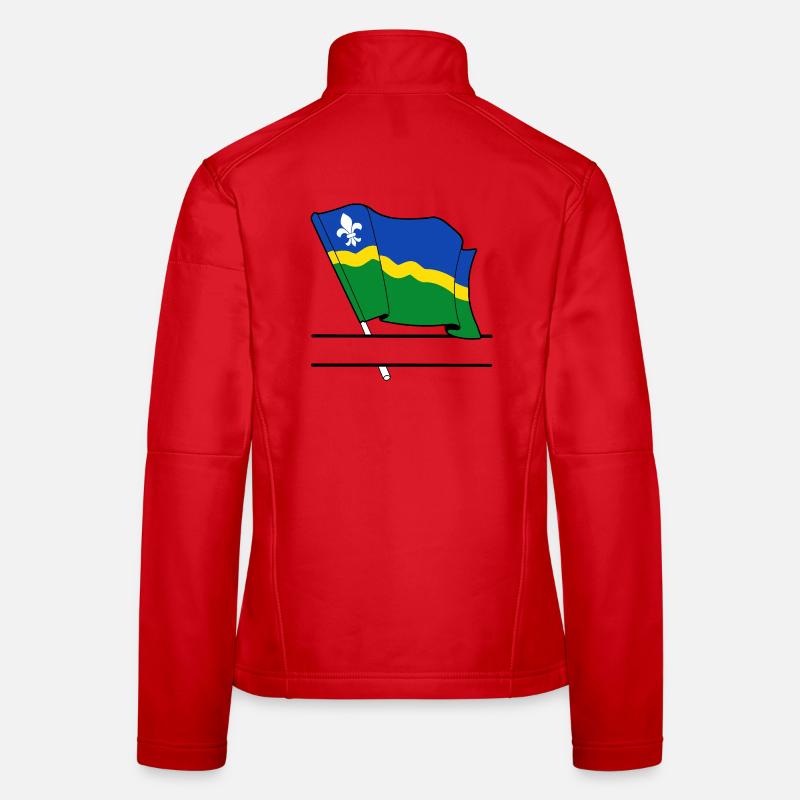 Flagge Flevoland Textbanner Frauen Softshelljacke