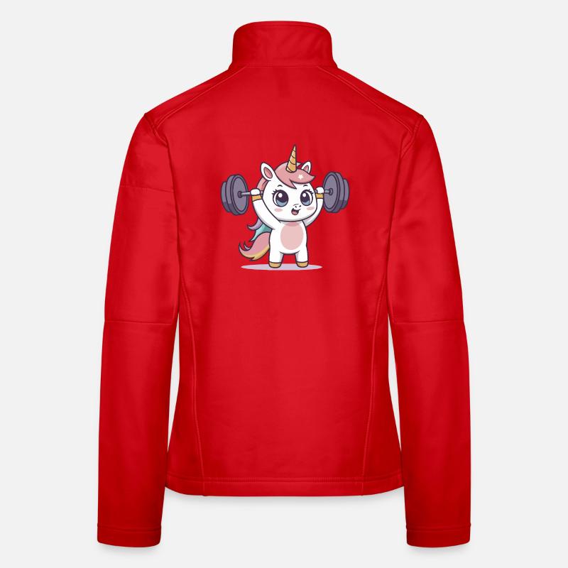 Einhorn-Athlet im Training - Frauen Softshelljacke - Rot