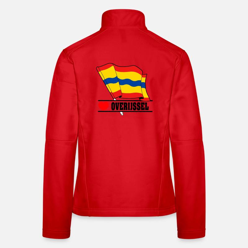 Drapeau Overijssel coeur Overijssel Veste en tissu softshell Femme
