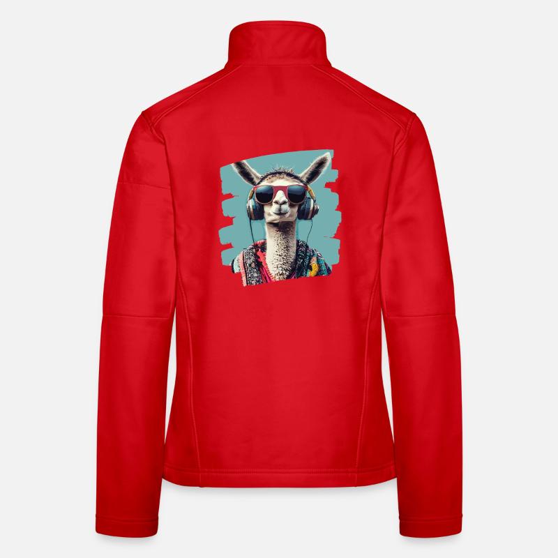 Lama Kopfhörer Frauen Softshelljacke