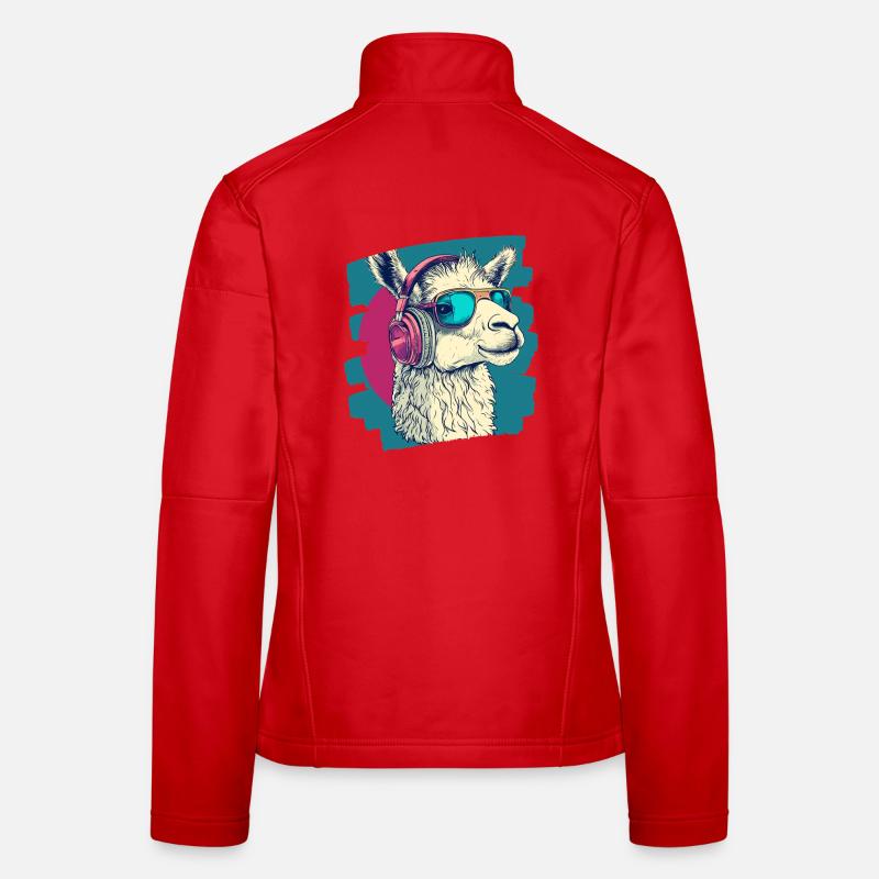 Lama Kopfhörer Frauen Softshelljacke