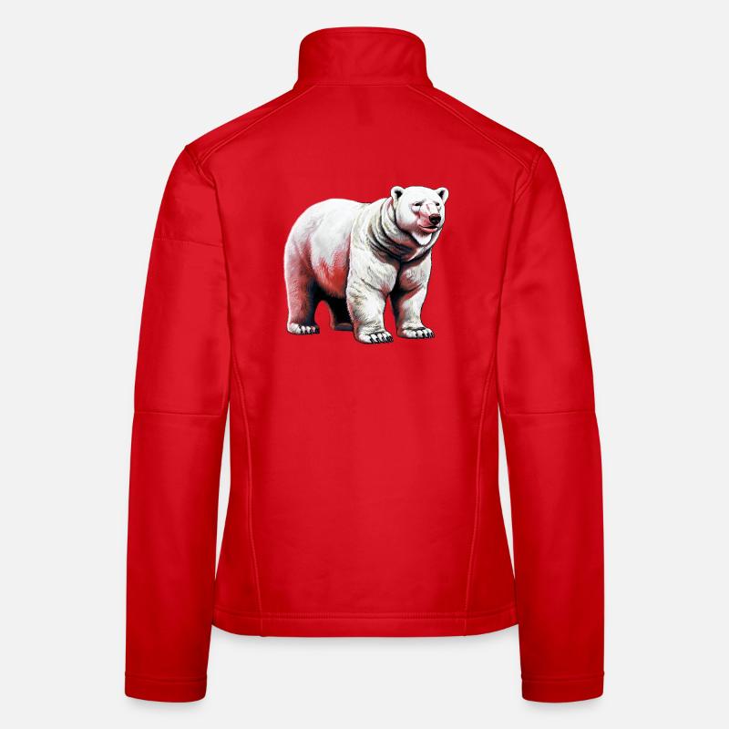 Weißer Eisbär Frauen Softshelljacke