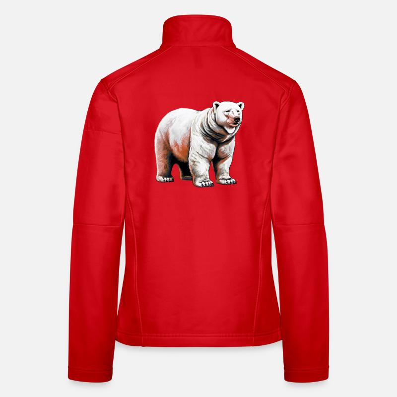 Weißer Eisbär Frauen Softshelljacke