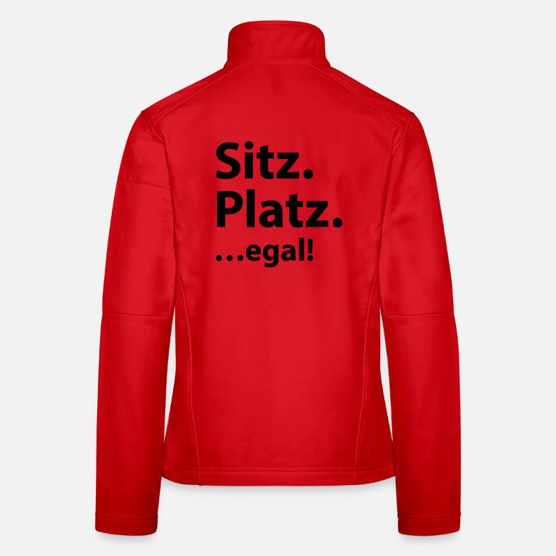 Sitz Platz egal - Frauen Softshelljacke - Rot