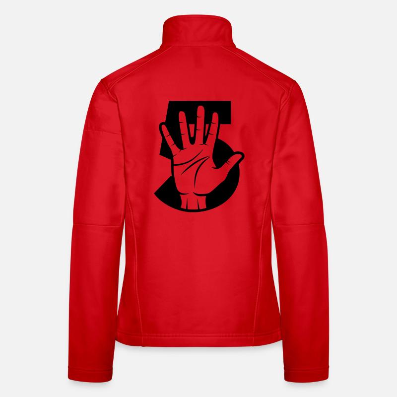 Gib mir 5 - schlag ein - Frauen Softshelljacke - Rot
