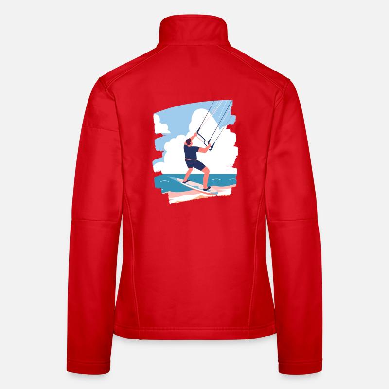 Kitesurfer - Frauen Softshelljacke - Rot