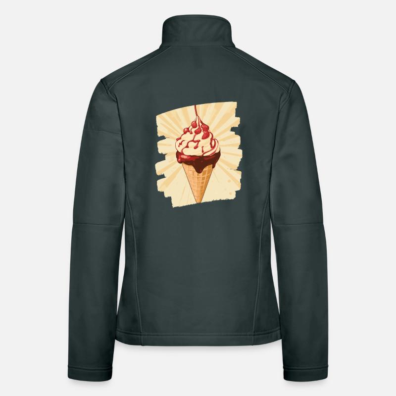 Eiscreme Eis Frauen Softshelljacke