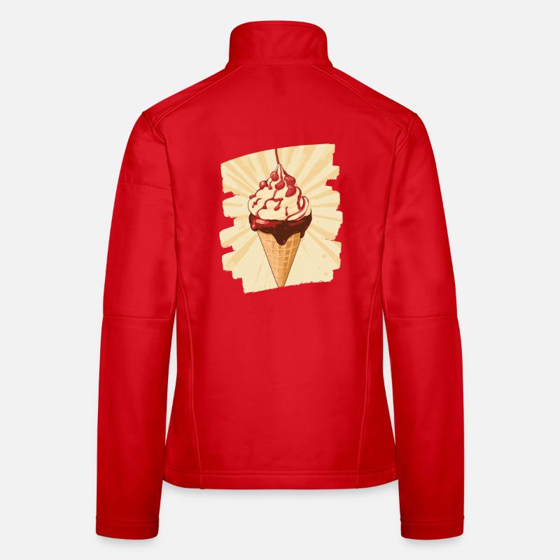 Eiscreme Eis Frauen Softshelljacke