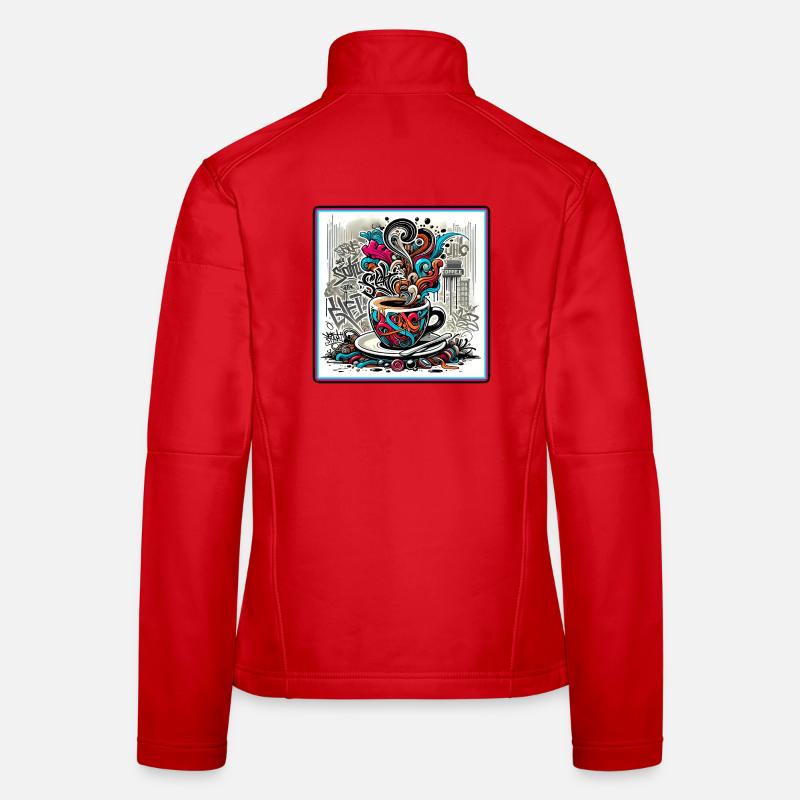 Espresso Graffiti Women's Softshell Jacket