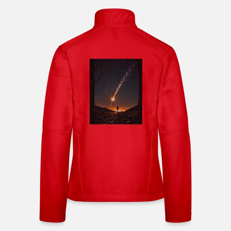 Sternenpfad der Feuerfunken - Frauen Softshelljacke - Rot