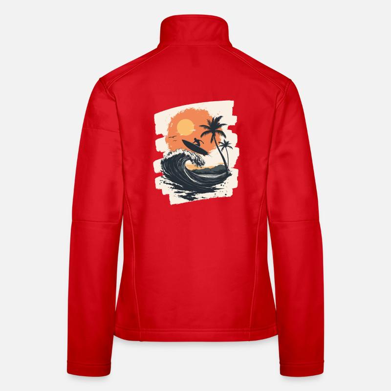 Surfer - Frauen Softshelljacke - Rot