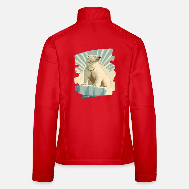 Ours blanc Veste en tissu softshell Femme