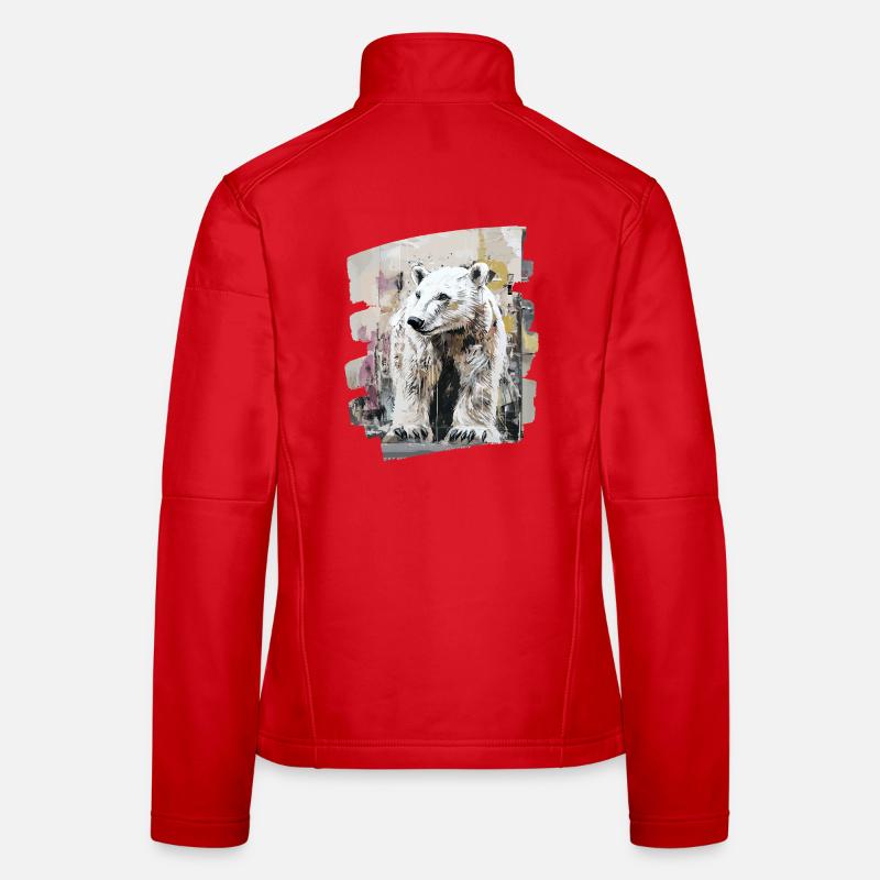 Polar Bear Graffiti Sprayer Women's Softshell Jacket
