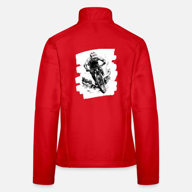 Mountain bikers Downhill Mountains Cycling Women's Softshell Jacket
