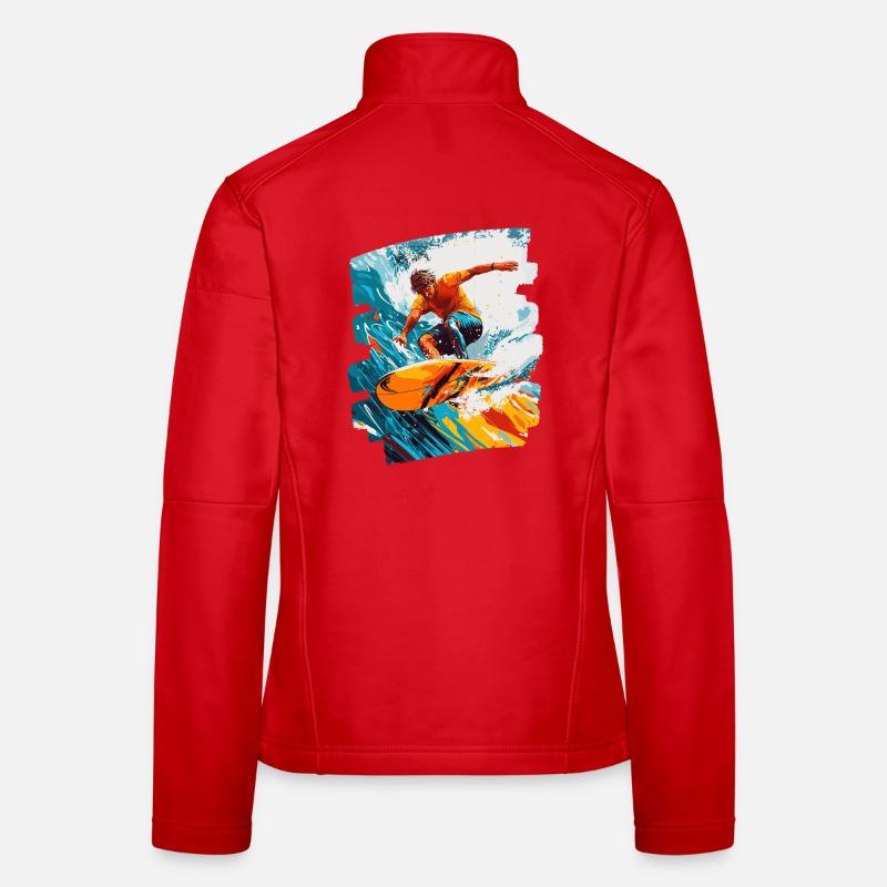 Surfeur Surf Planche de surf Surf Veste en tissu softshell Femme