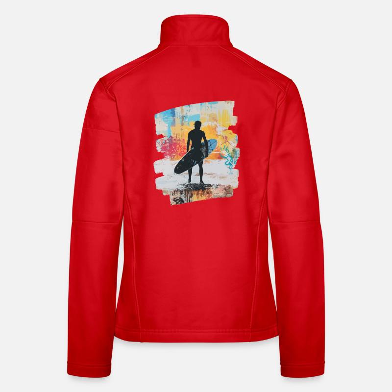 Surfer Surfing Surfboard Surfing Women's Softshell Jacket