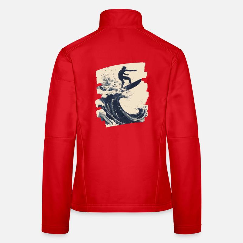 Surfer Surfing Surfboard Surfing Women's Softshell Jacket