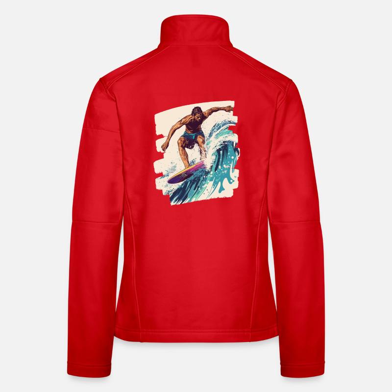 Surfeur Surf Planche de surf Surf Veste en tissu softshell Femme