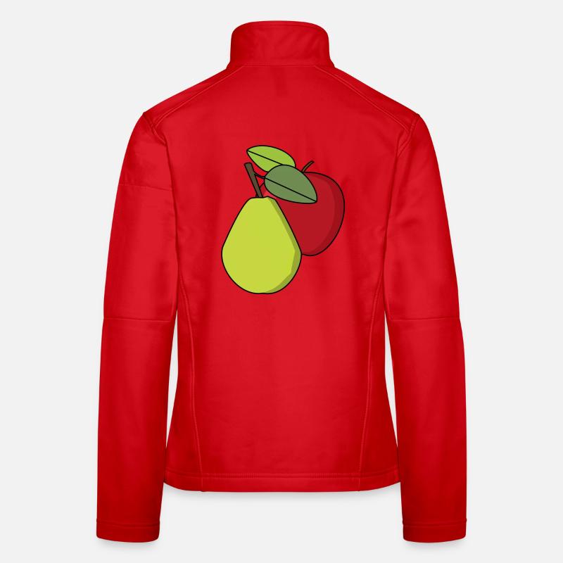 Obst Früchte Apfel Birne Frauen Softshelljacke