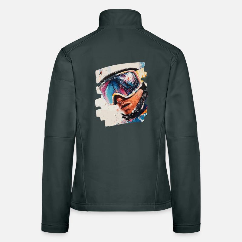 Snowboarder Pulverschnee Frauen Softshelljacke