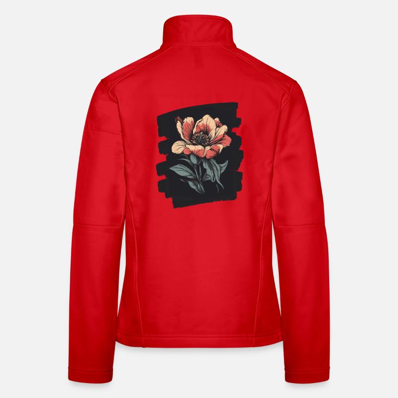 Printemps Printemps Début Fleur Fleurs Veste en tissu softshell Femme