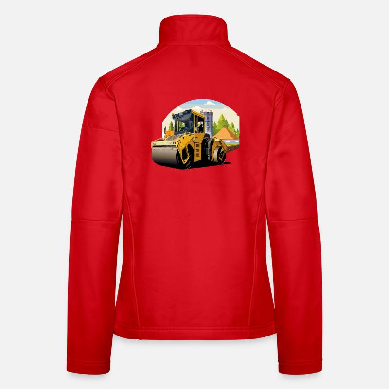 Road roller at work Women's Softshell Jacket