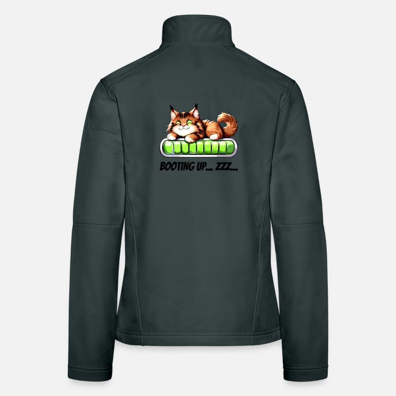 Booting Up Zzz - Chat in Nap Mode Women's Softshell Jacket