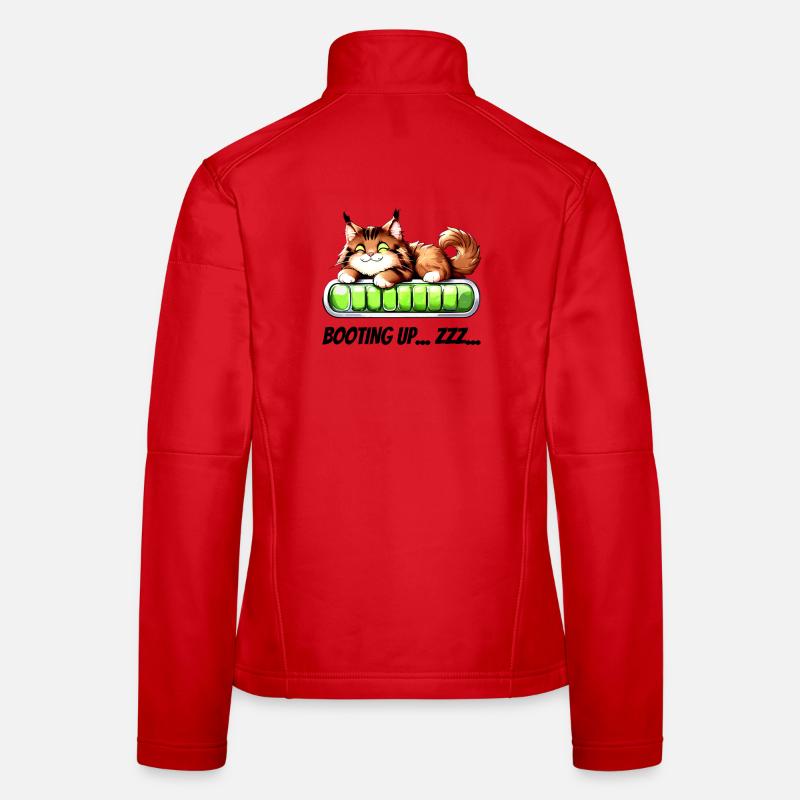 Booting Up Zzz - Chat in Nap Mode Women's Softshell Jacket