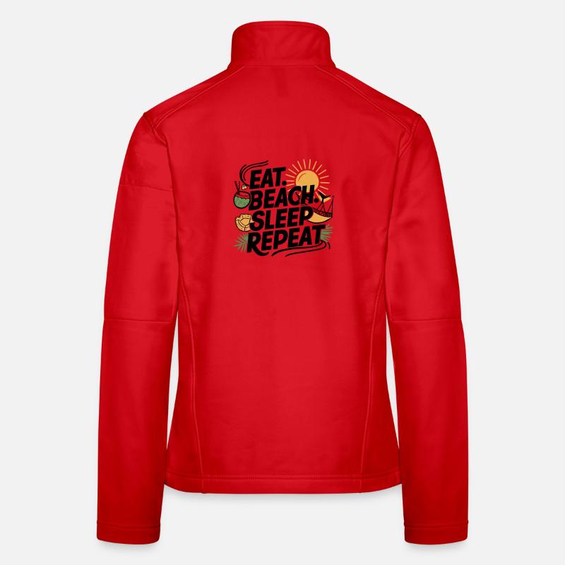 Manger dormir plage répéter Veste en tissu softshell Femme