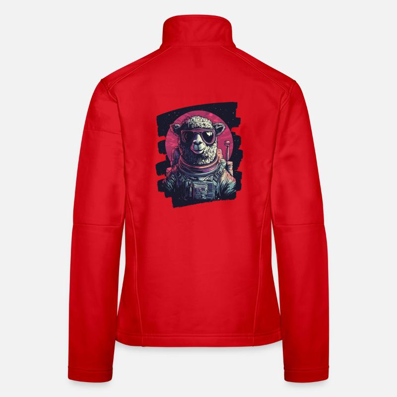 Lama astronaute Veste en tissu softshell Femme