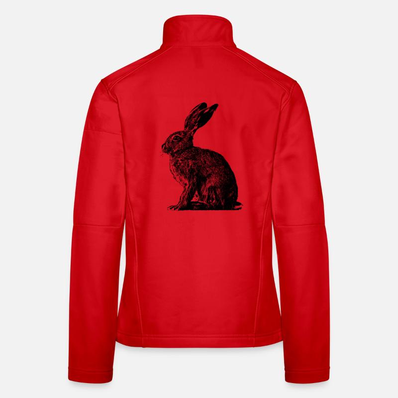 Rabbit / brown hare / Easter bunny ? - Women's Softshell Jacket - red