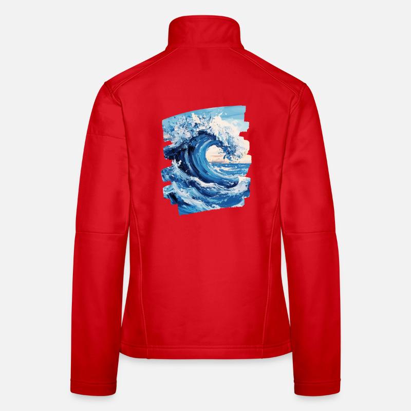 Wellen und Meer Frauen Softshelljacke