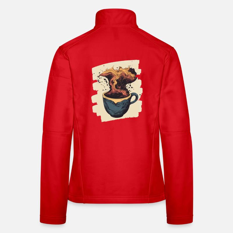 Kaffee Coffee Kaffeeliebhaber Frauen Softshelljacke