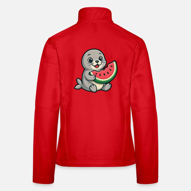 Melon de phoque Fruité d’été Veste en tissu softshell Femme