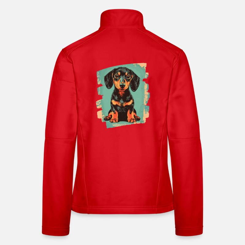 Dackel Dachshund Frauen Softshelljacke
