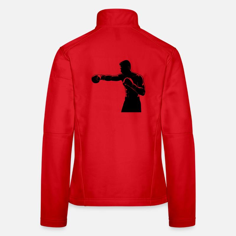 Boxing Ring Fighter Right Hook Women's Softshell Jacket
