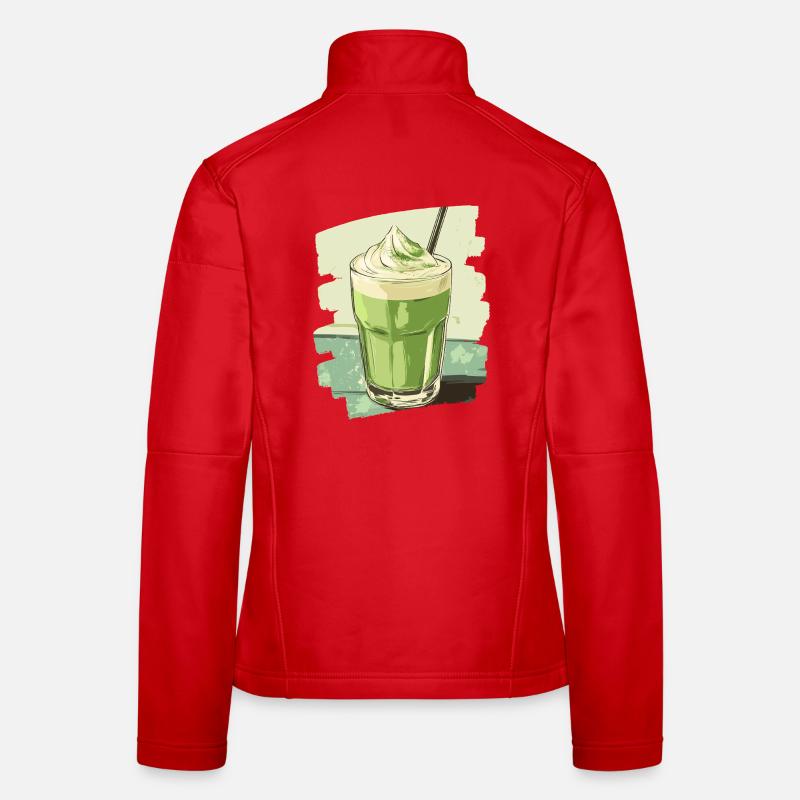 Matcha Latte Lover Thé vert Veste en tissu softshell Femme