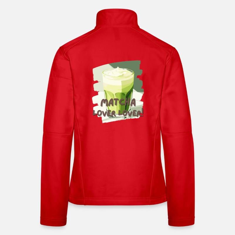 Matcha Lover Lover Matcha Latte Lover Thé vert Veste en tissu softshell Femme