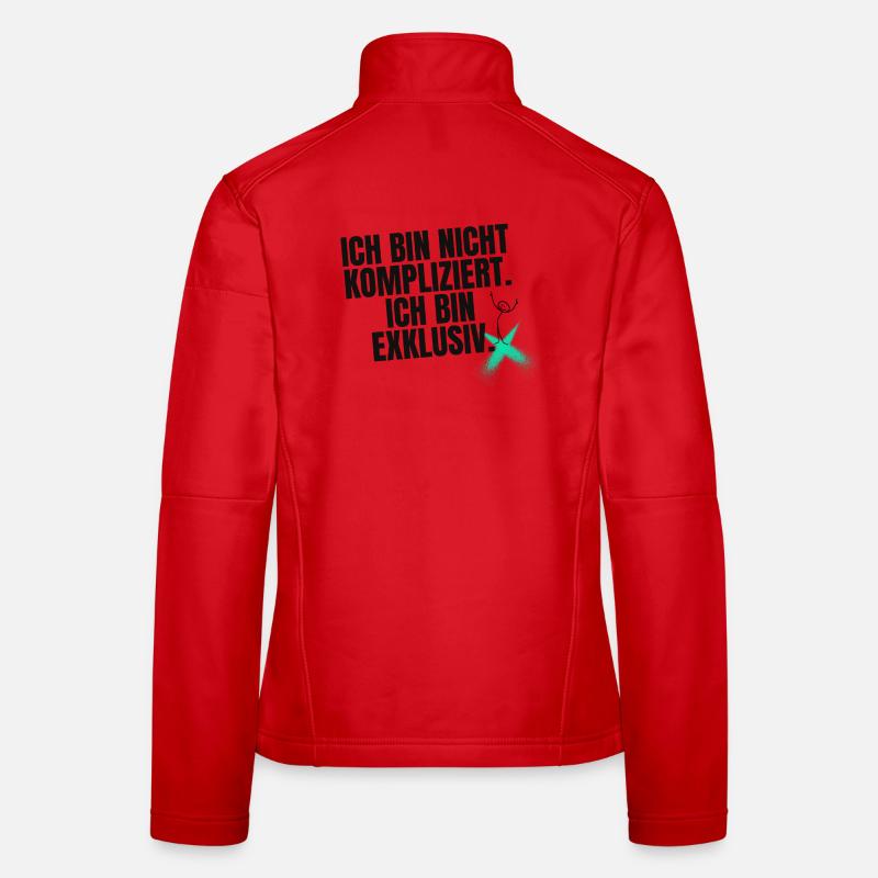 Ich bin nicht kompliziert. Ich bin exklusiv. Frauen Softshelljacke
