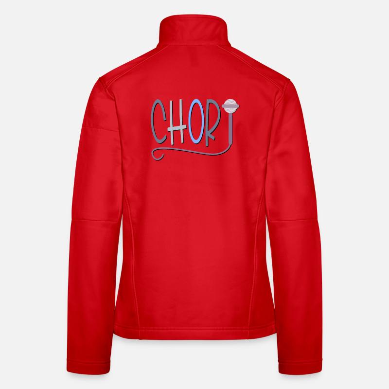 CHOR MIKROFON - HOBBY SINGEN - Frauen Softshelljacke - Rot