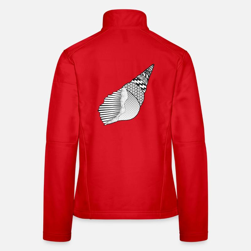 Sea Snail with Artistic Style Patterns Women's Softshell Jacket