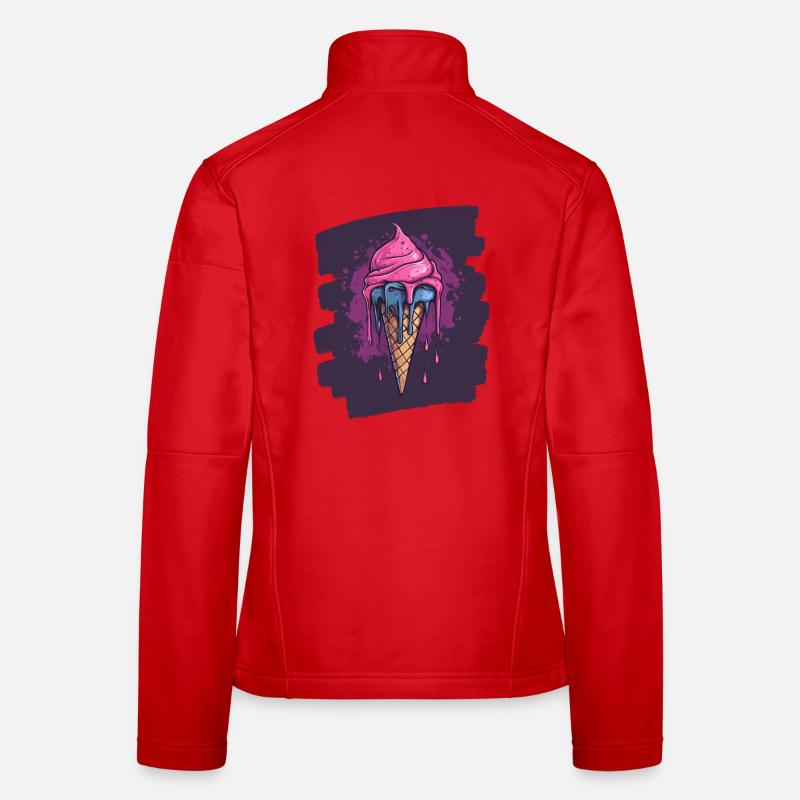 Eiscreme Eis Frauen Softshelljacke