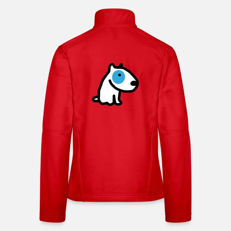 CORSO DER HUND mit blauen Augen - Frauen Softshelljacke - Rot