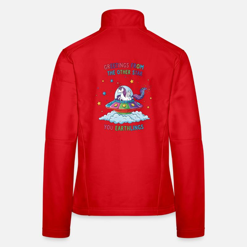 Licorne vue de l’espace Veste en tissu softshell Femme